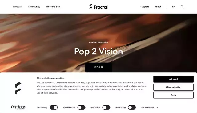 fractal-design.com homepage screenshot