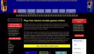 Free 80s Arcade Free 80s Arcade Games Online - Play classic retro Nintendo NES, Atari, Sega and ColecoVision games Free