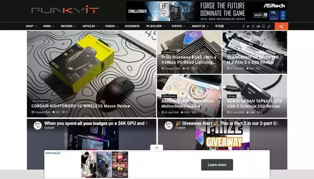 funkykit.com homepage screenshot