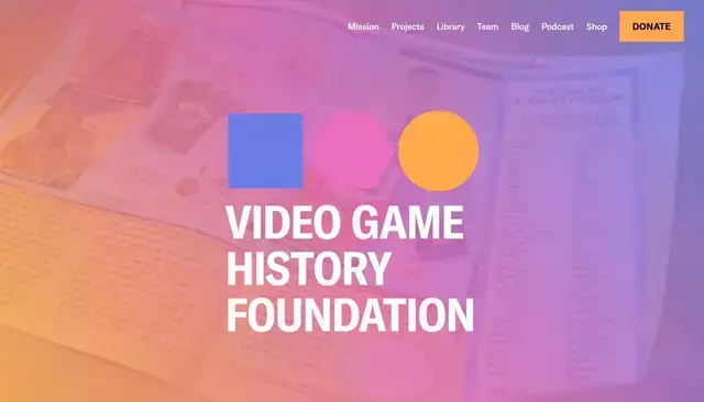 gamehistory.org homepage screenshot