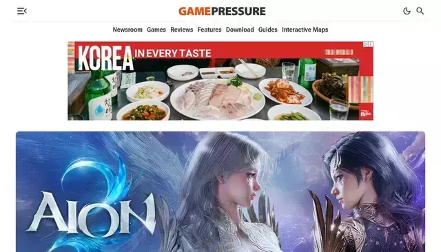 gamepressure.com homepage screenshot