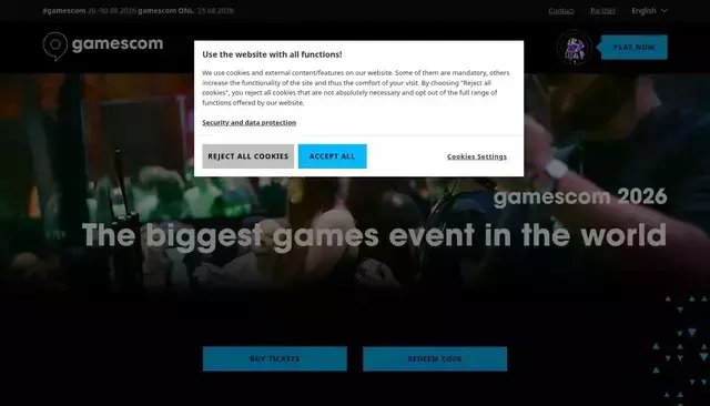 gamescom.global homepage screenshot
