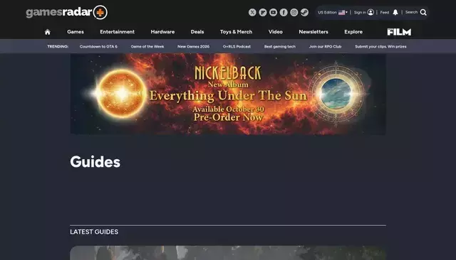 gamesradar.com homepage screenshot