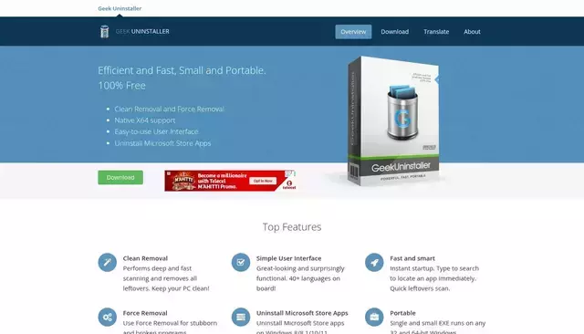 geekuninstaller.com homepage screenshot