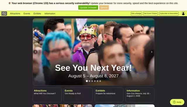 gencon.com homepage screenshot