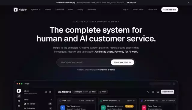 groovehq.com homepage screenshot