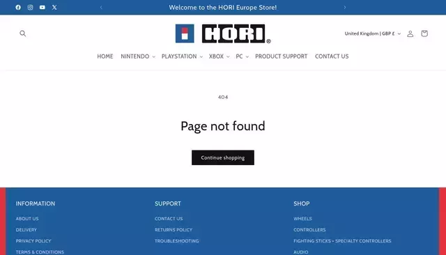 hori.co.uk homepage screenshot