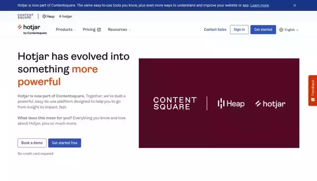 hotjar.com homepage screenshot
