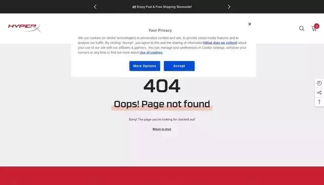 hyperx.com homepage screenshot