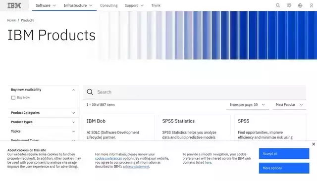 ibm.com homepage screenshot