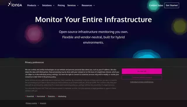 icinga.com homepage screenshot