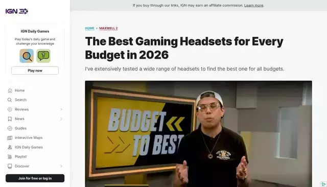 ign.com homepage screenshot