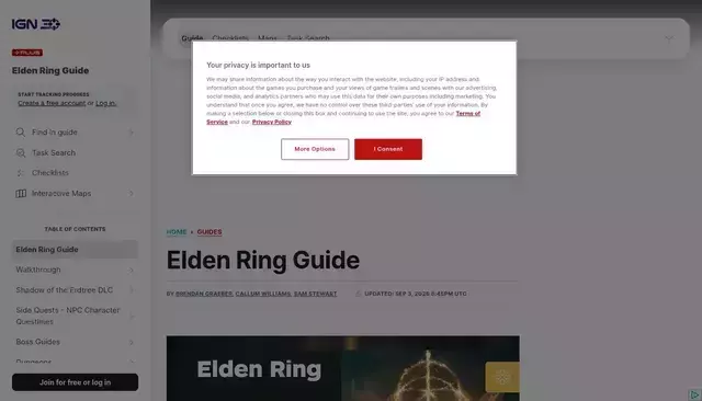 ign.com homepage screenshot