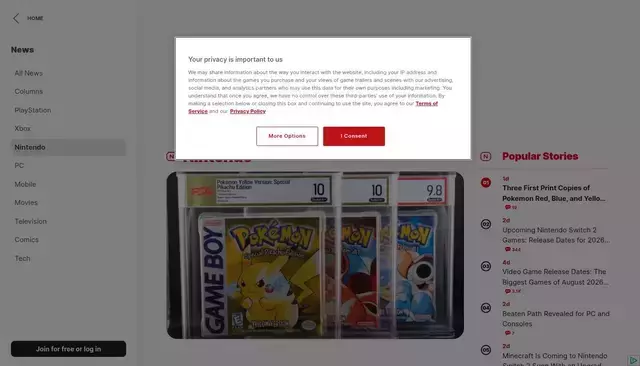 ign.com homepage screenshot