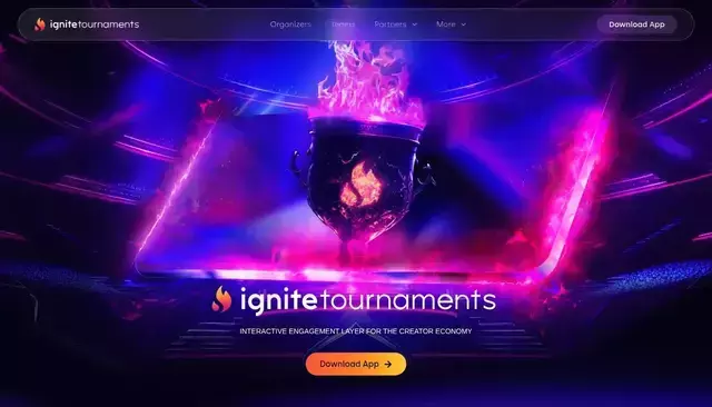 ignitetournaments.com homepage screenshot