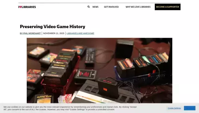 ilovelibraries.org homepage screenshot