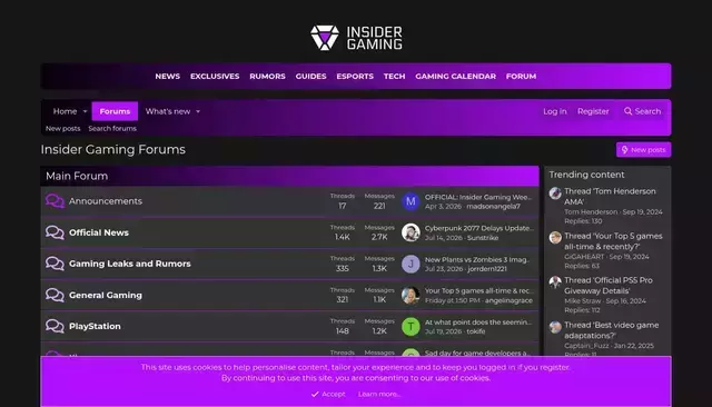 insider-gaming.com homepage screenshot