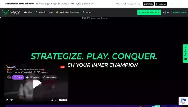 kafugames.com homepage screenshot