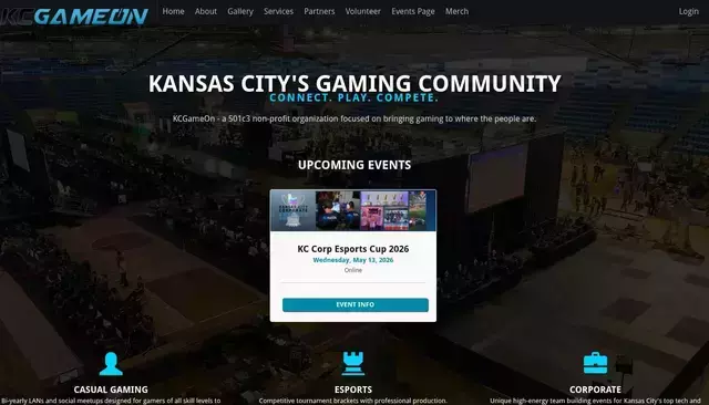 kcgameon.com homepage screenshot
