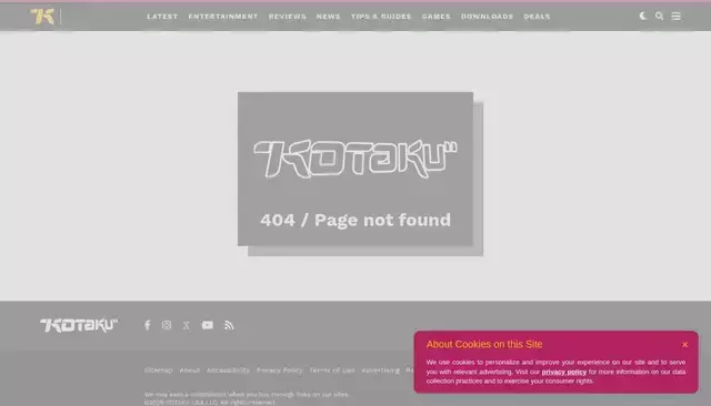 kotaku.com homepage screenshot