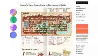 Kottke Beautiful Hand-Drawn Guide to The Legend of Zelda