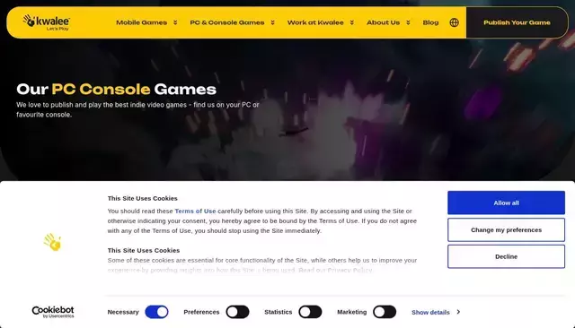 kwalee.com homepage screenshot