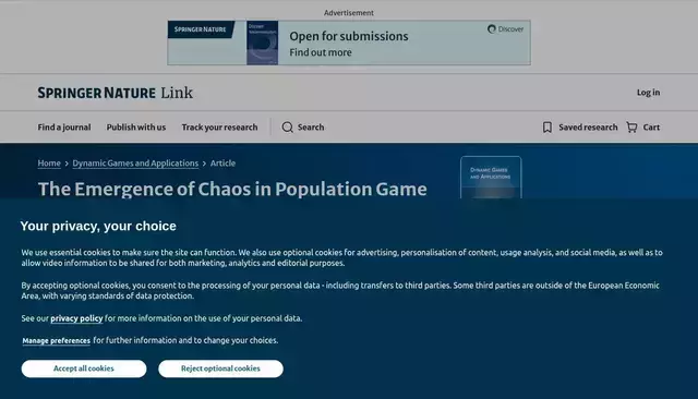 link.springer.com homepage screenshot