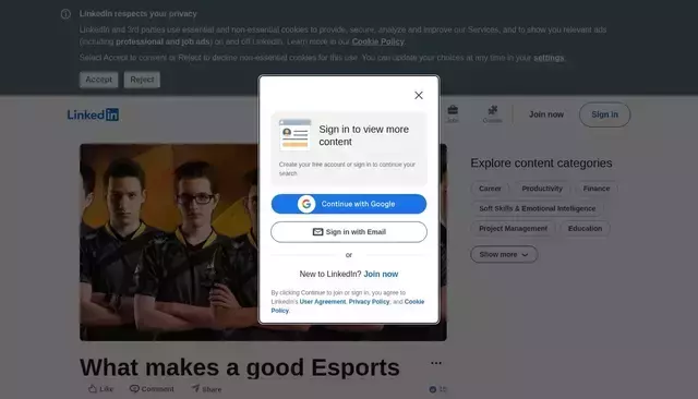 linkedin.com homepage screenshot