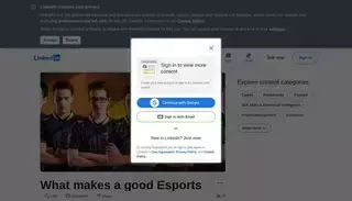Linked In What makes a good Esports team a successful team? (Current best practice infrastructures and thoughts on creating the right team environment)