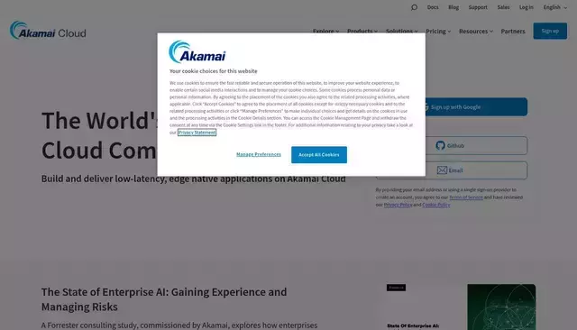 linode.com homepage screenshot