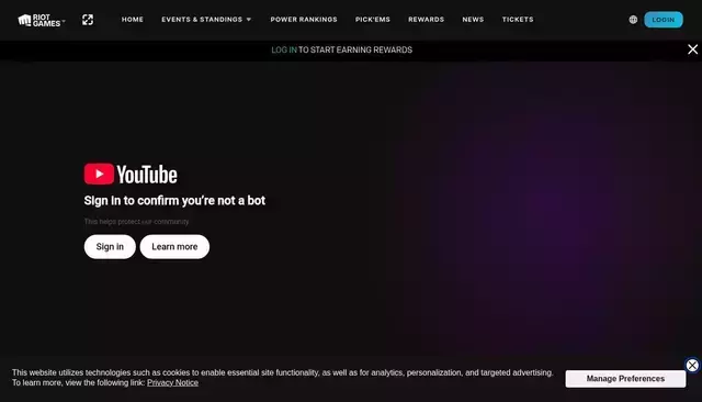 lolesports.com homepage screenshot