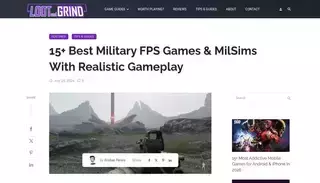 Loot And Grind 15+ Best Military FPS Games & MilSims With Realistic Gameplay