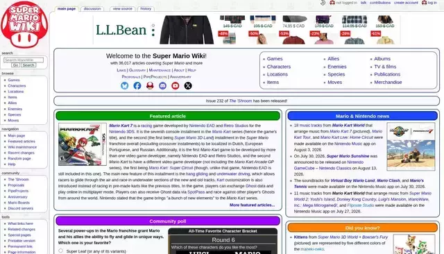 mariowiki.com homepage screenshot