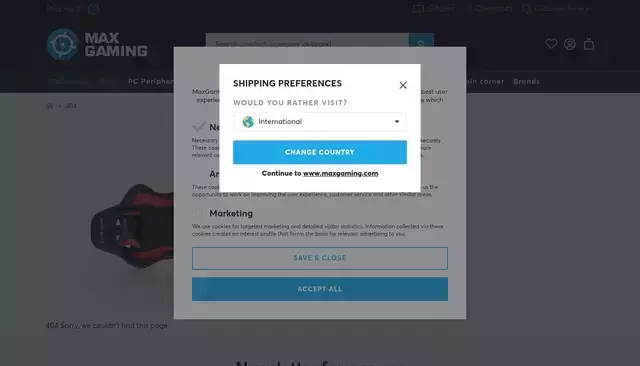 maxgaming.com homepage screenshot