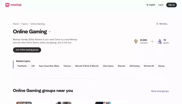 meetup.com homepage screenshot