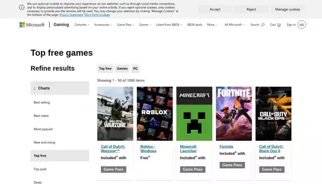 microsoft.com homepage screenshot