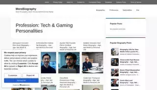 More Biography Tech & Gaming Personalities Archives - MoreBiography