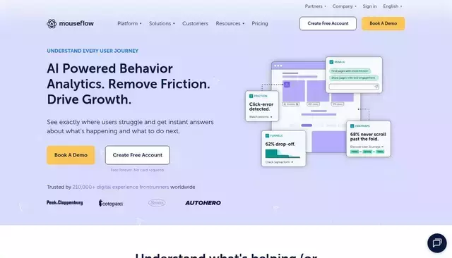 mouseflow.com homepage screenshot
