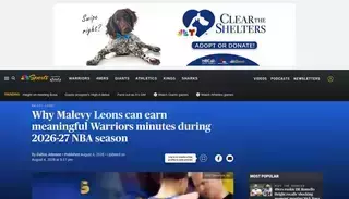 Nbc Sports Bay Area Why Malevy Leons can earn meaningful minutes for Warriors – NBC Sports Bay Area & California
