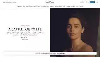 New Yorker Emilia Clarke, of “Game of Thrones,” on Surviving Two Life-Threatening Aneurysms | The New Yorker