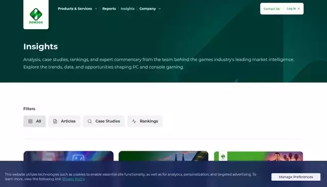 newzoo.com homepage screenshot