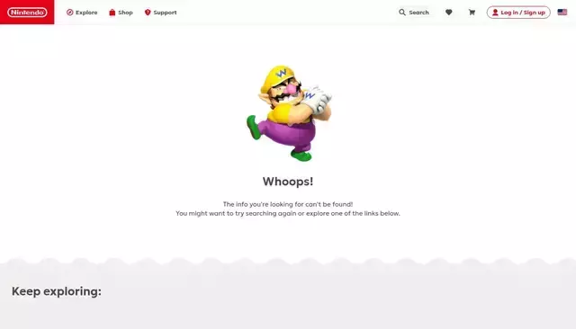 nintendo.com homepage screenshot