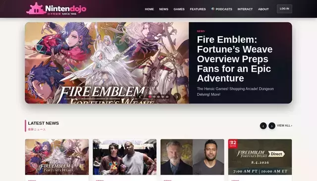 nintendojo.com homepage screenshot