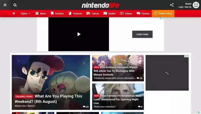 nintendolife.com homepage screenshot