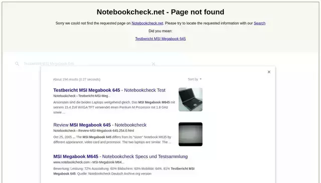 notebookcheck.net homepage screenshot