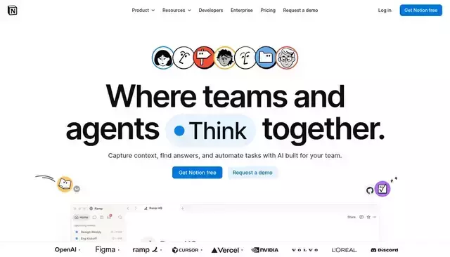 notion.so homepage screenshot