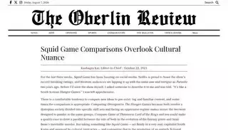 Oberlin Review Squid Game Comparisons Overlook Cultural Nuance – The Oberlin Review