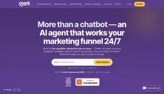 O Lark Olark — More than a chatbot. An AI agent that works your marketing funnel 24/7