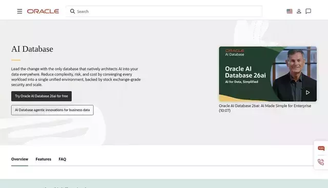 oracle.com homepage screenshot