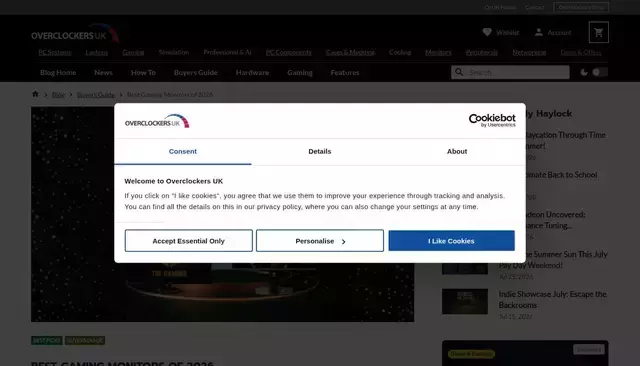 overclockers.co.uk homepage screenshot